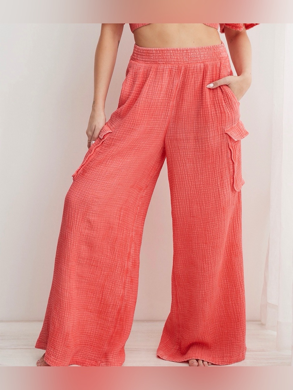 Aerie Gauzy High Waisted Cargo Pants